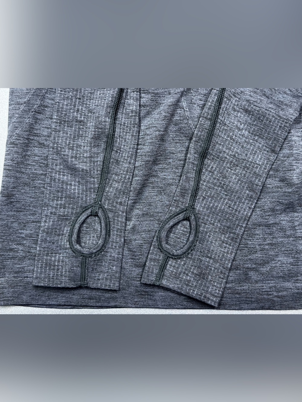 Lululemon Swiftly Tech Long Sleeve Heathered Gray Thumbhole Top Size 6 - Picture 3 of 5